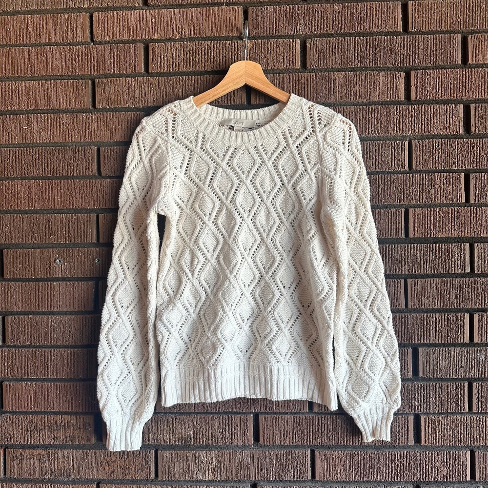 Ivory eyelet sweater